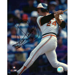 Rick Dempsey Signed Baltimore Orioles Swinging 8x10 Photo