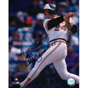 Rick Dempsey Signed Orioles Swinging 8x10 Photo w/1983 World Series MVP