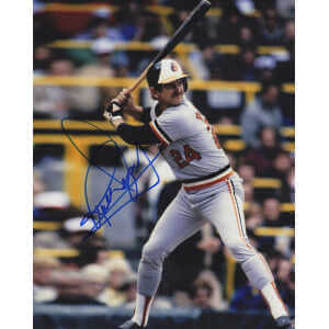 Rick Dempsey Signed Baltimore Orioles Gray Jersey Batting Action 8x10 Photo