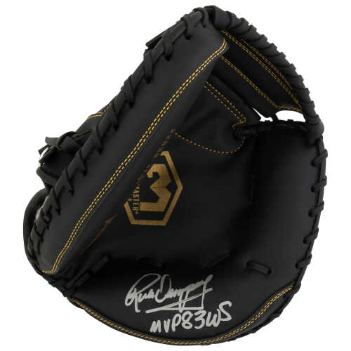 Rick Dempsey Signed Franklin Black Baseball Catchers Glove w/MVP 83 WS