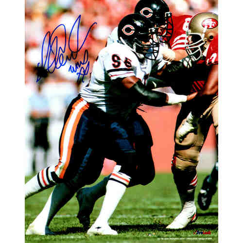 Richard Dent Signed Chicago Bears vs 49ers Action 8x10 Photo w/MVP XX