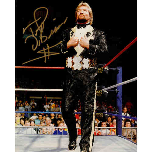 Ted DiBiase Signed Wrestling In Ring 8x10 Photo