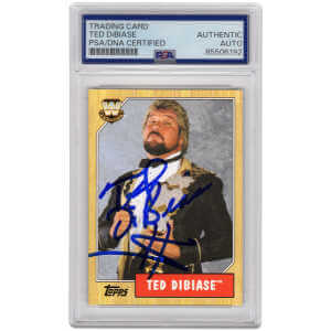Ted Dibiase Signed 2007 Topps Heritage WWE Wrestling Trading Card #82 - (PSA Encapsulated)