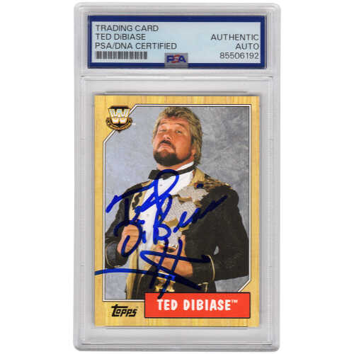 Ted Dibiase Signed 2007 Topps Heritage WWE Wrestling Trading Card #82 - (PSA Encapsulated)