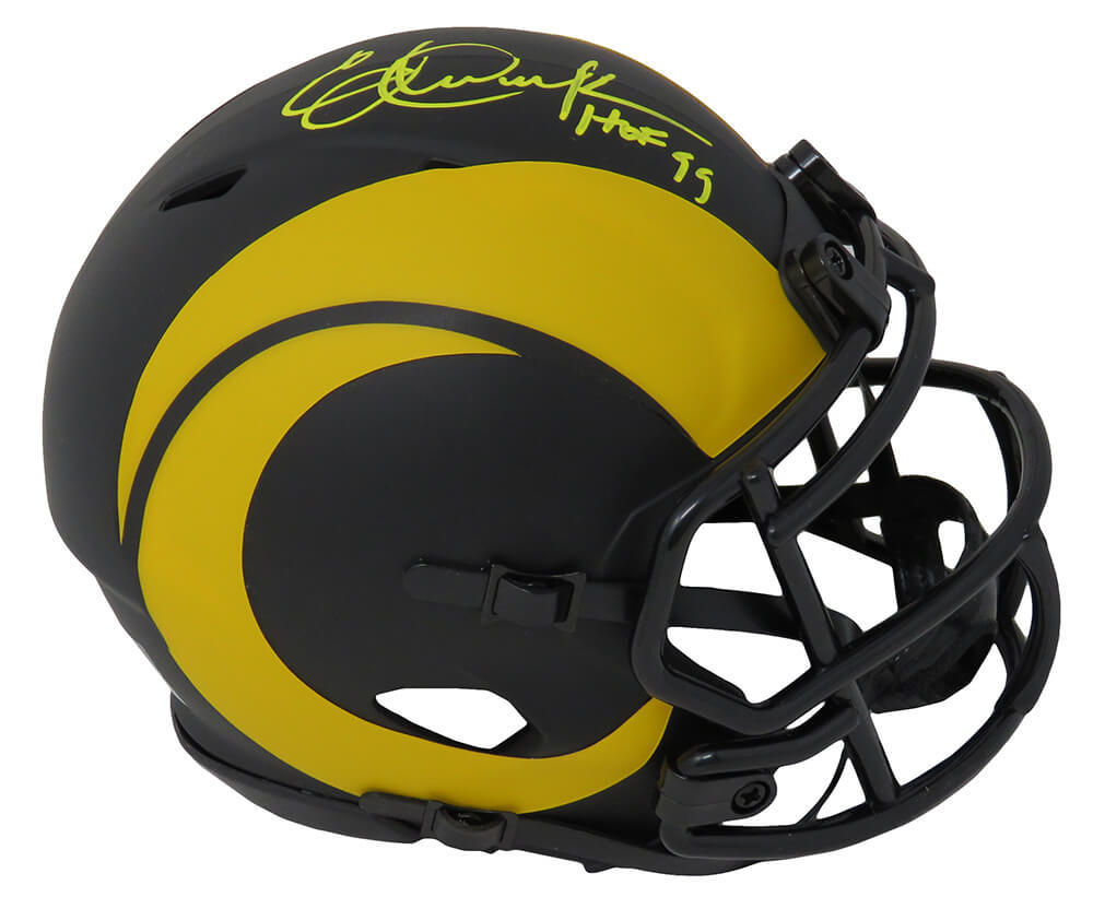 Eric Dickerson Signed Los Angeles Rams Eclipse Black Matte Riddell