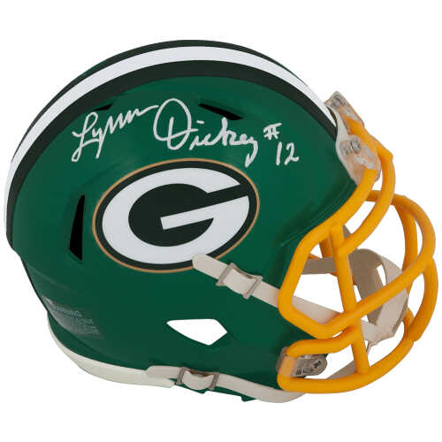 Lynn Dickey Signed Green Bay Packers FLASH Riddell Speed Mini Helmet