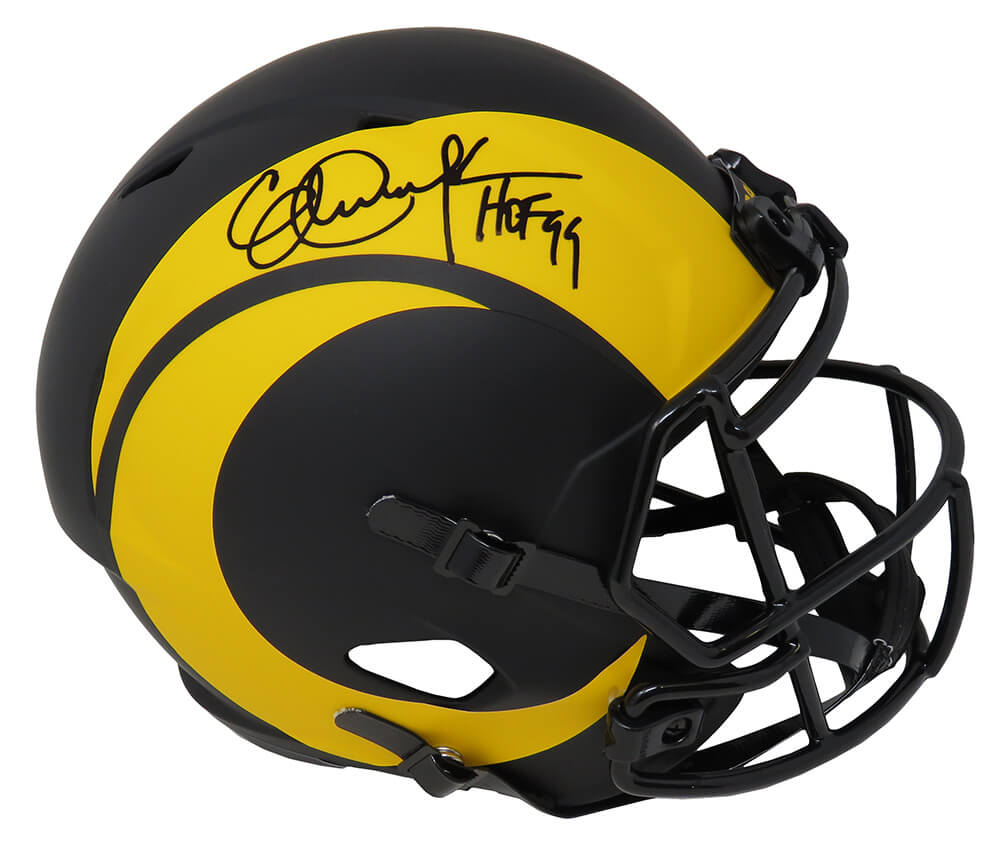 Eric Dickerson Signed Los Angeles Rams Eclipse Black Matte Riddell