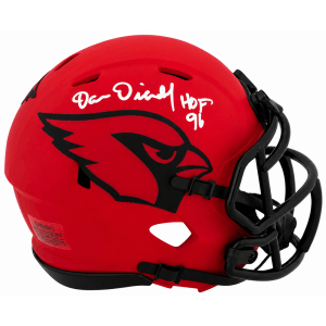 Dan Dierdorf Signed Arizona Cardinals RAVE Riddell Speed Mini Helmet w/HOF'96