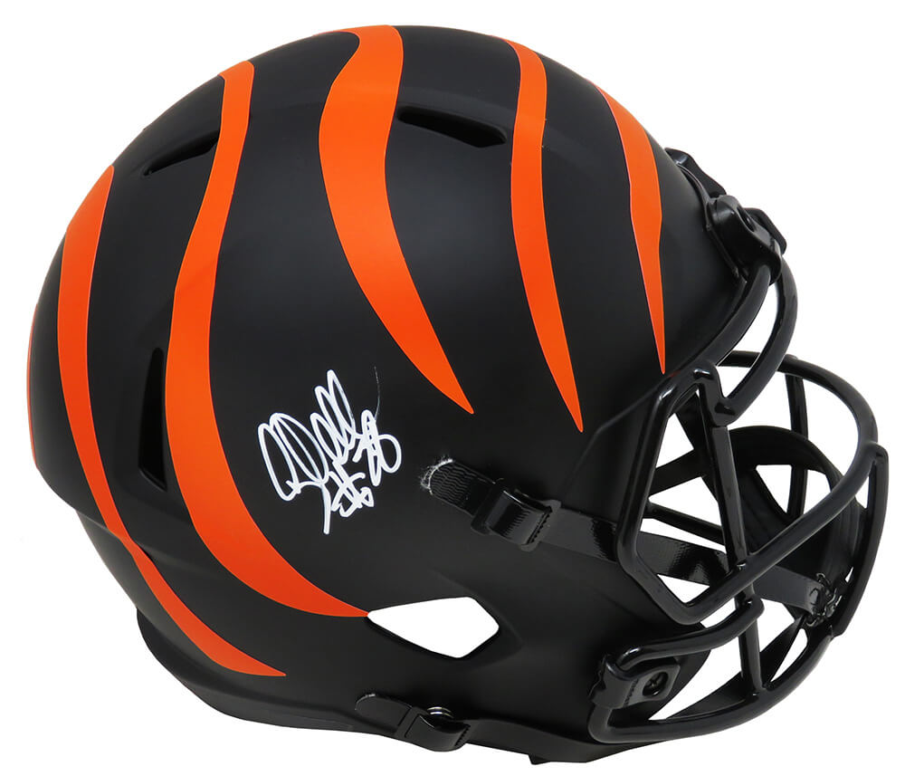 Corey Dillon Signed Cincinnati Bengals Eclipse Black Matte Riddell Full  Size Speed Replica Helmet