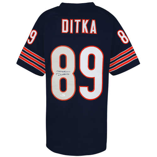 Mike Ditka Signed Navy Custom Football Jersey - (JSA)