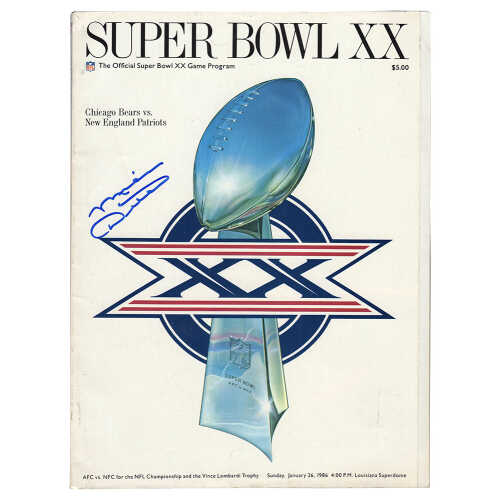 Mike Ditka Signed Super Bowl XX (20) Program -  (Chicago Bears vs New England Patriots)
