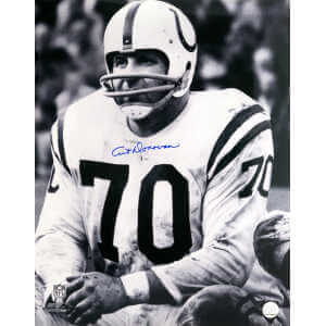 Art Donovan Signed Colts B&W Close Up 16x20 Photo