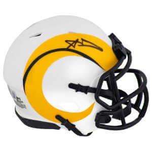 Aaron Donald Signed Los Angeles Rams LUNAR Eclipse Riddell Speed Mini Helmet – (Beckett)