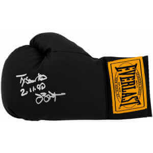 James Buster Douglas Signed Everlast Black Full Size Boxing Glove w/Tyson KO 2-11-90