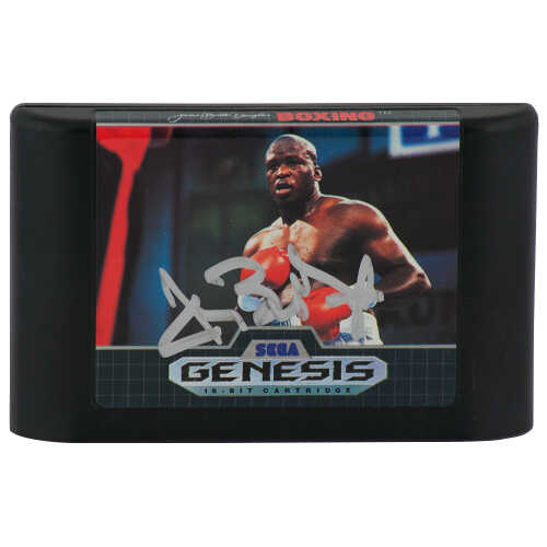 James Buster Douglas Signed Sega Genesis James Buster Douglas Knockout Boxing Video Game Cartridge