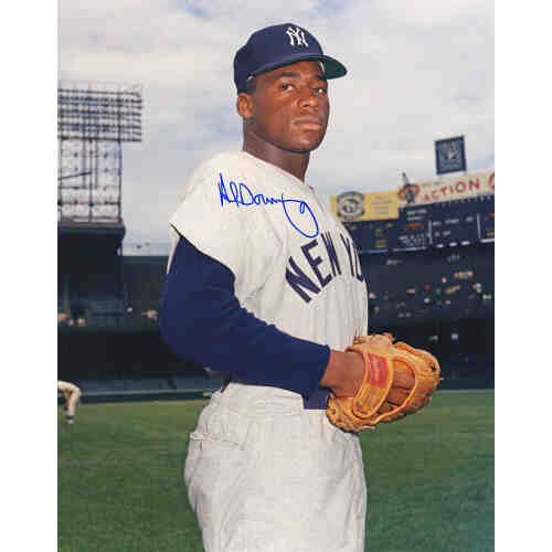 Al Downing Signed Yankees Pose 8x10 Photo