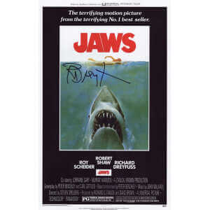 Richard Dreyfuss Signed Jaws 11×17 Movie Poster – (In Black)