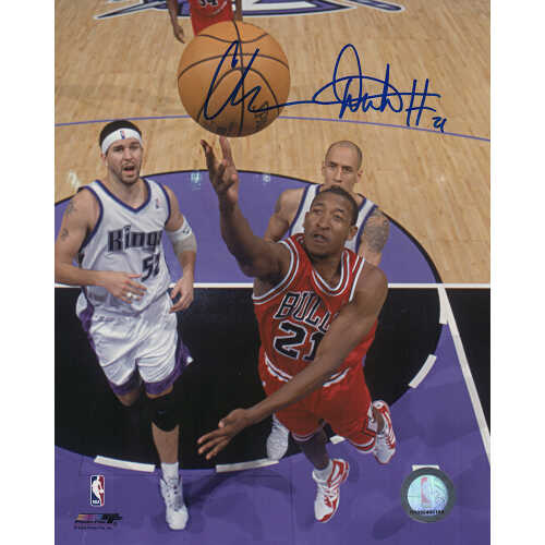 Chris Duhon Signed Chicago Bulls Action vs Kings 8x10 Photo