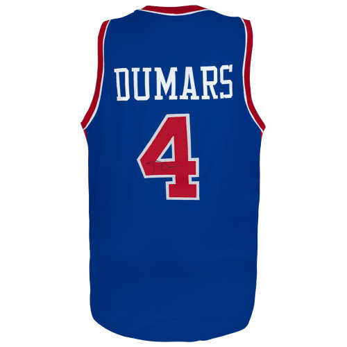 Joe Dumars Signed Blue Custom Basketball Jersey