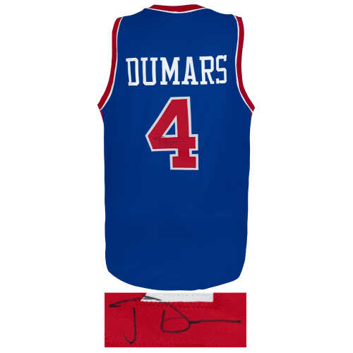 Joe Dumars Signed Blue Custom Basketball Jersey - Image 2