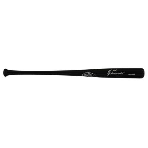 Shawon Dunston Signed Louisville Slugger Pro Stock Black Baseball Bat w/Shawon-O-Meter