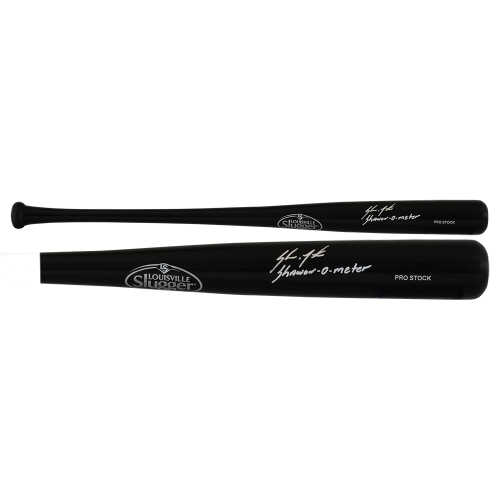 Shawon Dunston Signed Louisville Slugger Pro Stock Black Baseball Bat w/Shawon-O-Meter - Image 2