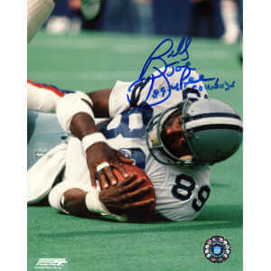 Billy Joe Dupree Signed Dallas Cowboys Recovering Football Action 8x10 Photo w/Cowboys