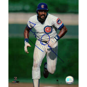 Leon Durham Signed Chicago Cubs Running Bases 8x10 Photo