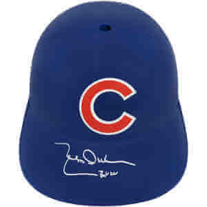 Leon Durham Signed Chicago Cubs Souvenir Replica Batting Helmet w/Bull