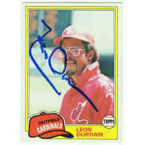 Leon Durham Signed St Louis Cardinals 1981 Topps Rookie Baseball Trading Card #321