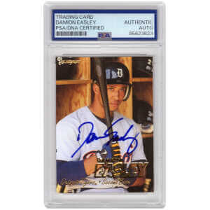 Damion Easley Signed (Tigers / Angels) Baseball Trading Card (Various) – (PSA Encapsulated)