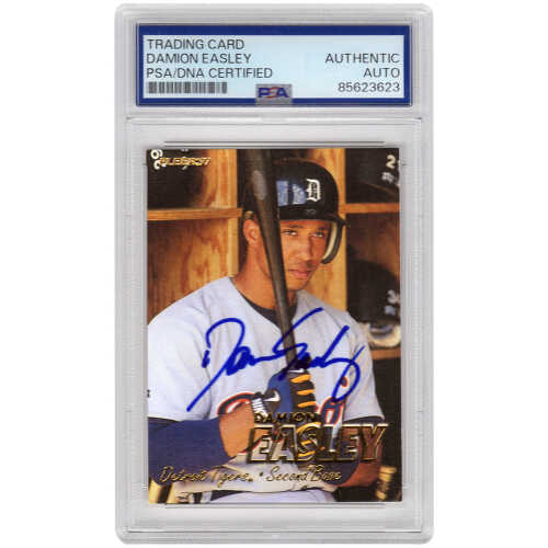 Damion Easley Signed (Tigers / Angels) Baseball Trading Card (Various) - (PSA Encapsulated)