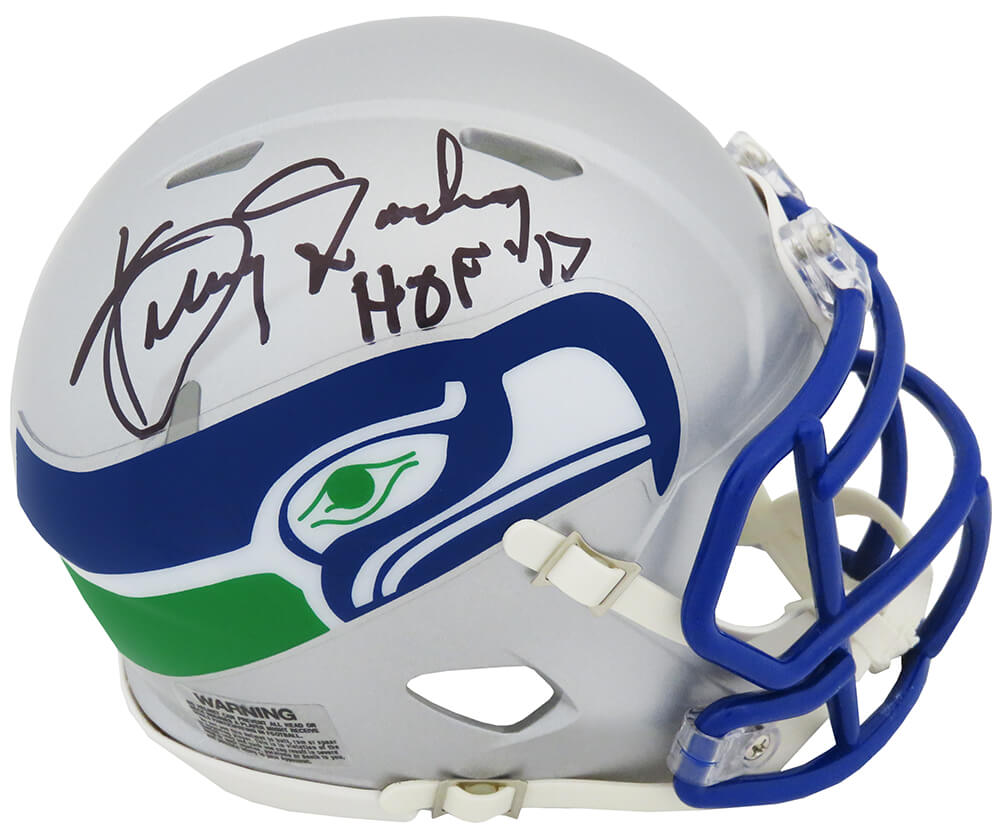 Kenny Easley Signed Seattle Seahawks Throwback Riddell Speed Mini