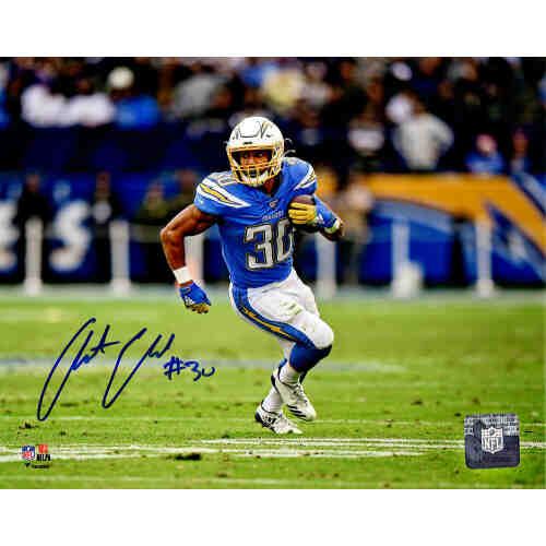 Austin Ekeler Signed Los Angeles Chargers Running Action 8x10 Photo