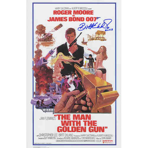 Britt Eklund Signed The Man With The Golden Gun 11x17 Movie Poster