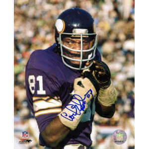 Carl Eller Signed Minnesota Vikings Purple Jersey Close Up 8x10 Photo w/HOF'04