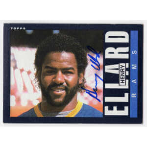 Henry Ellard Signed Los Angeles Rams 1985 Topps Rookie Football Trading Card #80