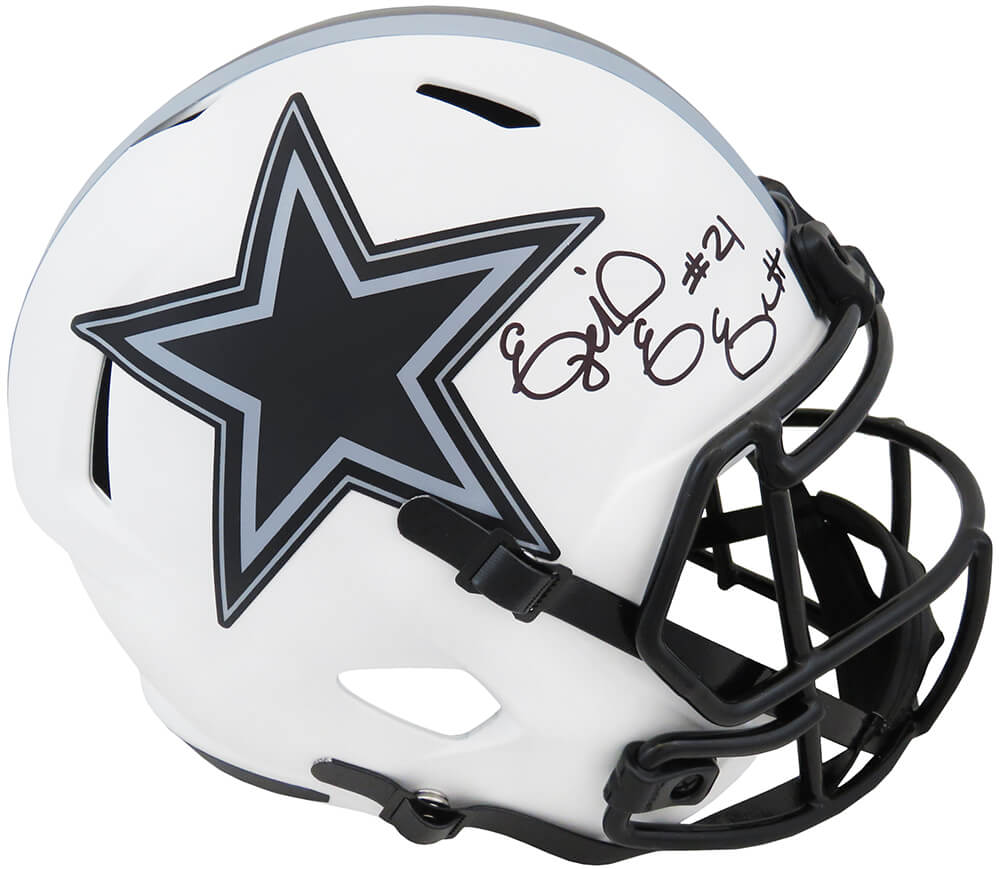 Dak Prescott & Ezekiel Elliott Autographed Dallas Cowboys Riddell Flat -  Famous Ink