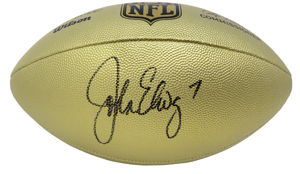 John Elway Autographed Authentic Wilson Football