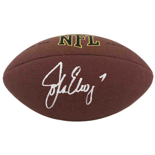 John Elway Signed Wilson Super Grip Full Size NFL Football