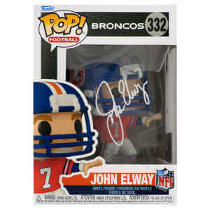 John Elway Signed Denver Broncos John Elway Funko Pop Doll #332