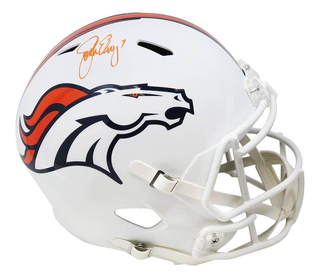 John Elway Autographed Denver Broncos Speed Replica Helmet