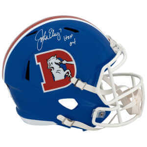 John Elway Signed Denver Broncos Throwback Riddell Full Size Speed Replica Helmet w/HOF'04