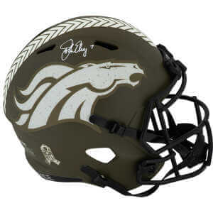 John Elway Signed Denver Broncos SALUTE Riddell Full Size Speed Replica Helmet