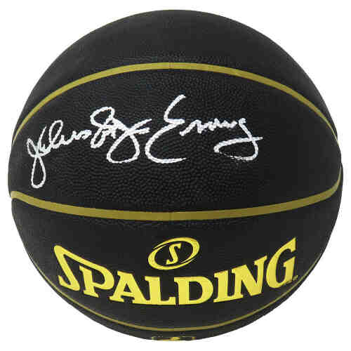 Julius "Dr. J' Erving Signed Spalding Elevation Black NBA Basketball