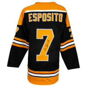 Phil Esposito Signed Black Custom Hockey Jersey