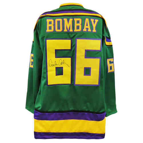 Emilio Estevez Signed Bombay Green Custom Hockey Jersey