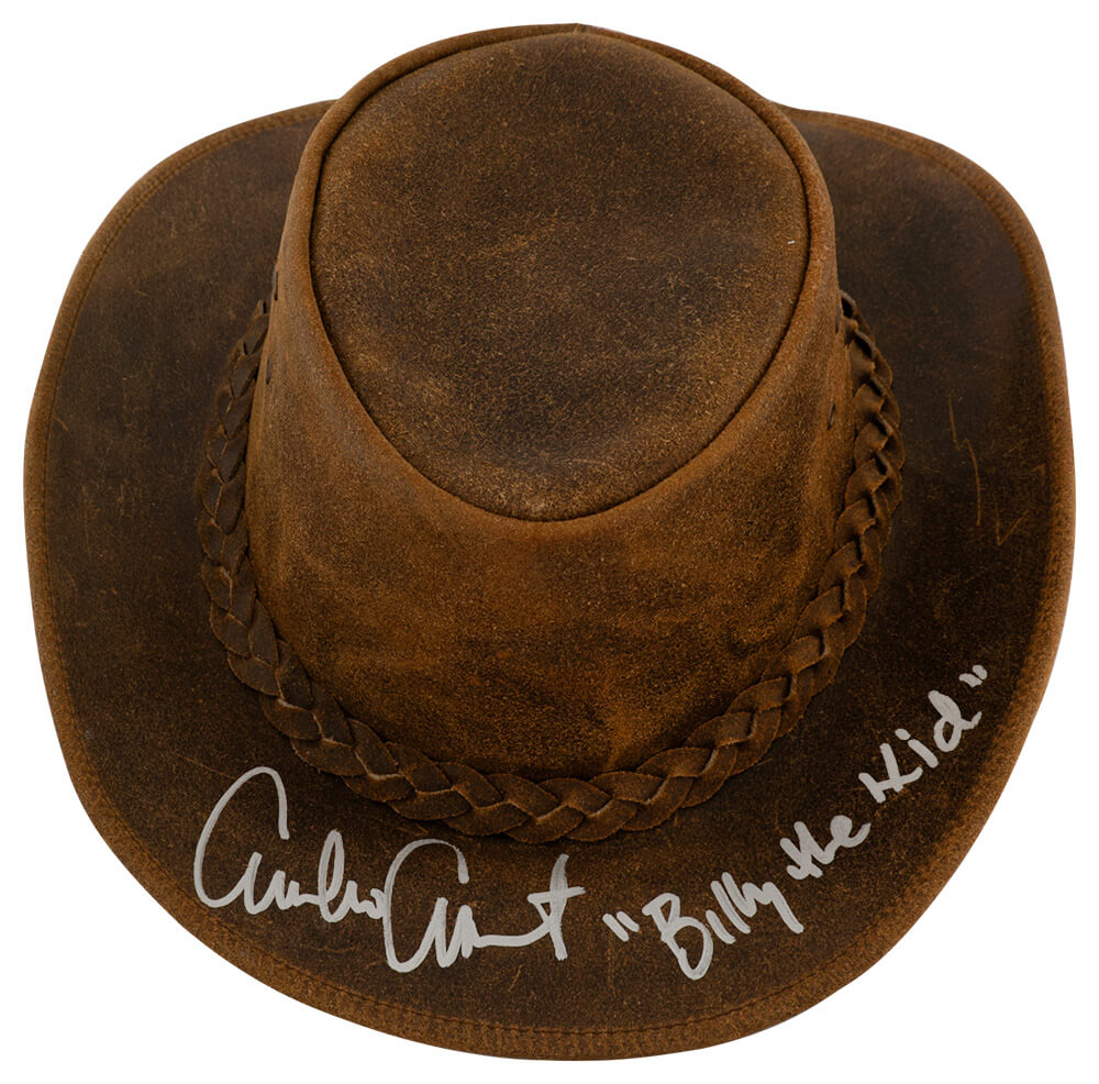 Emilio Estevez Signed LuxHide Genuine Leather Handcrafted Cowboy Hat w/Billy The Kid