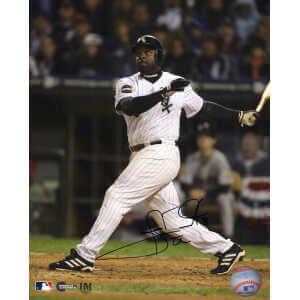 Carl Everett Signed Chicago White Sox 2005 World Series Batting Action 8x10 Photo