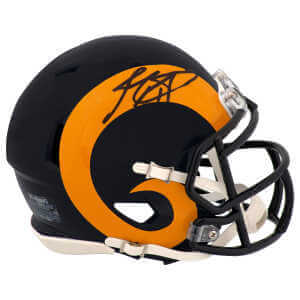 Jim Everett Signed Los Angeles Rams Throwback Riddell Speed Mini Helmet